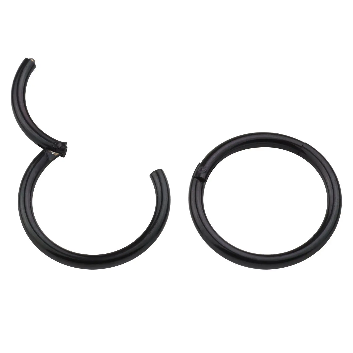Great my shop 16G Stainless Steel Nose Ring Cartilage Earring Hoop Earrings Hinged Hoops Seamless Ring 10mm