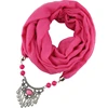 Wholesale Fashion China Made Hot Sale Polyester Jewelry New Design Acrylic Beaded Womens Tassel Scarf Necklace