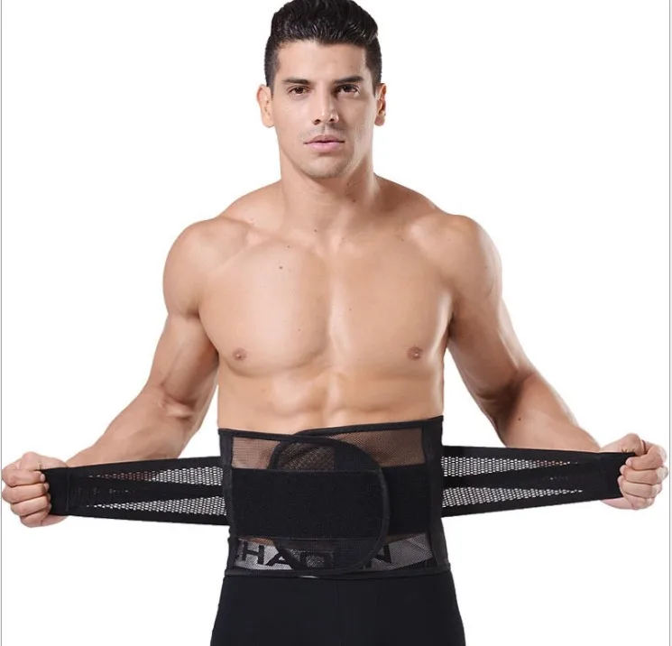 

Spring and summer breathable Beer belly abdomen belt for men, Black,skin