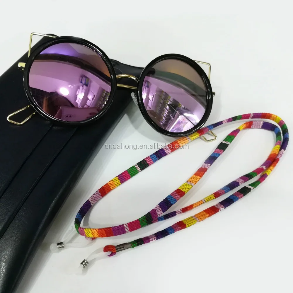 

Multi colored bulk polyester cord sunglass eyeglass sports glasses strap eyewear holder retainer, Customized