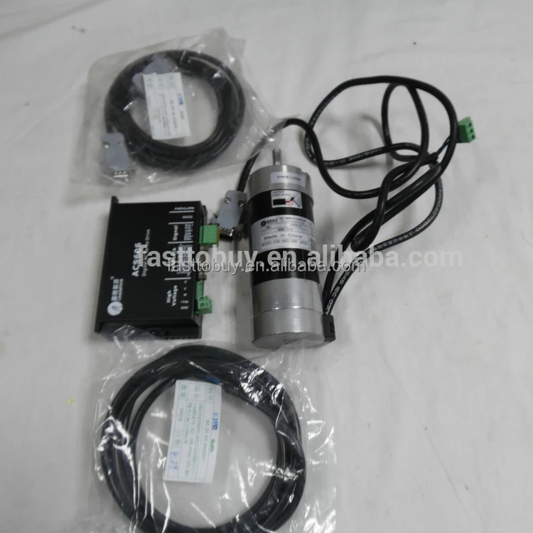 CNC 180W Brushless DC Servo Motor Dirve Kit 0.57Nm 3000rpm BLM57180-1000+ACS606