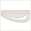 Kearing 40cm clear acrylic pattern cutting Ruler Pattern Marking with seam allowance for fashion design # PM6511
