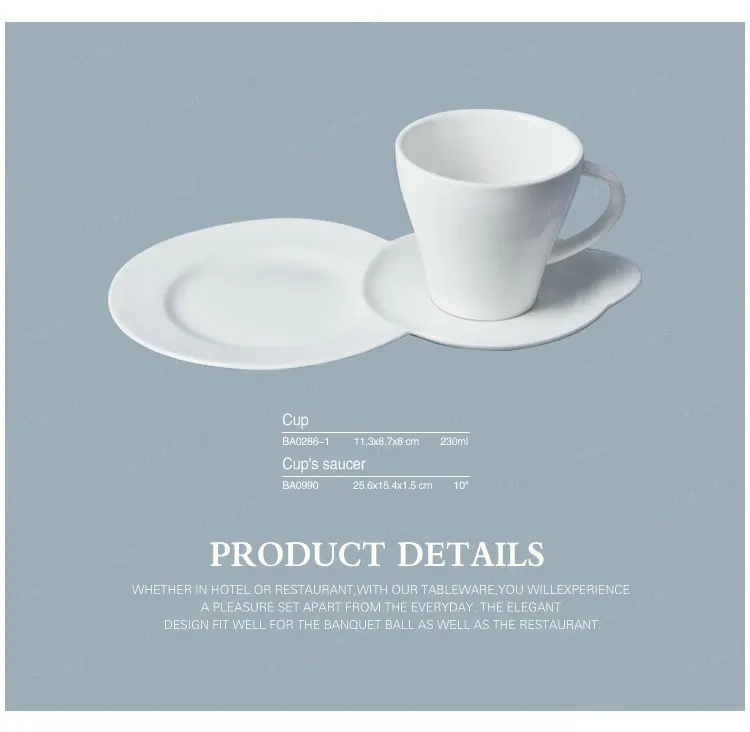 unique design hotel ware coffee cup and saucer coffee cup set