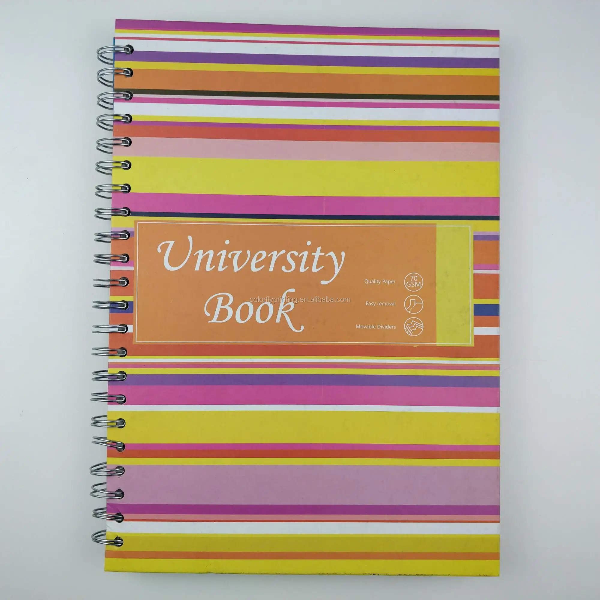 A4 Double Spiral Pvc Protector Hard Cover Notebook With Elastic Band