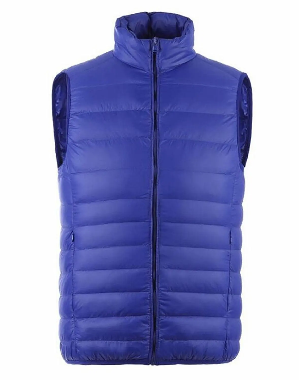 Fensajomon Mens Winter Casual Hoodie Down Vest Puffer Sport Jacket Coat Outwear Blue M