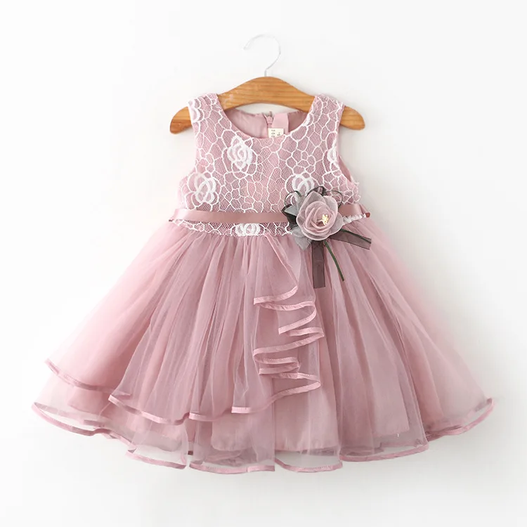

Summer Baby Party Dress for Girls Lace Flower Wedding Kids Tutu Dresses Children Princess Party Dresses 1-5 Years Kids Sundress, Pink;white;green