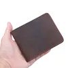 2019 wholesale simple men's genuine leather wallet crazy horse men's wallet card wallet