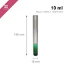 Partially green special small size 10 ml glitter lipgloss