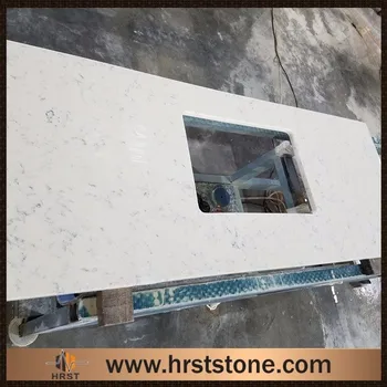 Pre Cut White Quartz Countertops With Black Veins Buy White