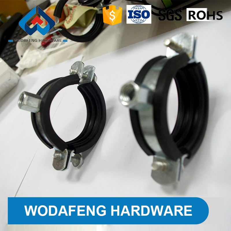 
stainless steel Chinese supplier single ring pipe clamp types with rubber price 