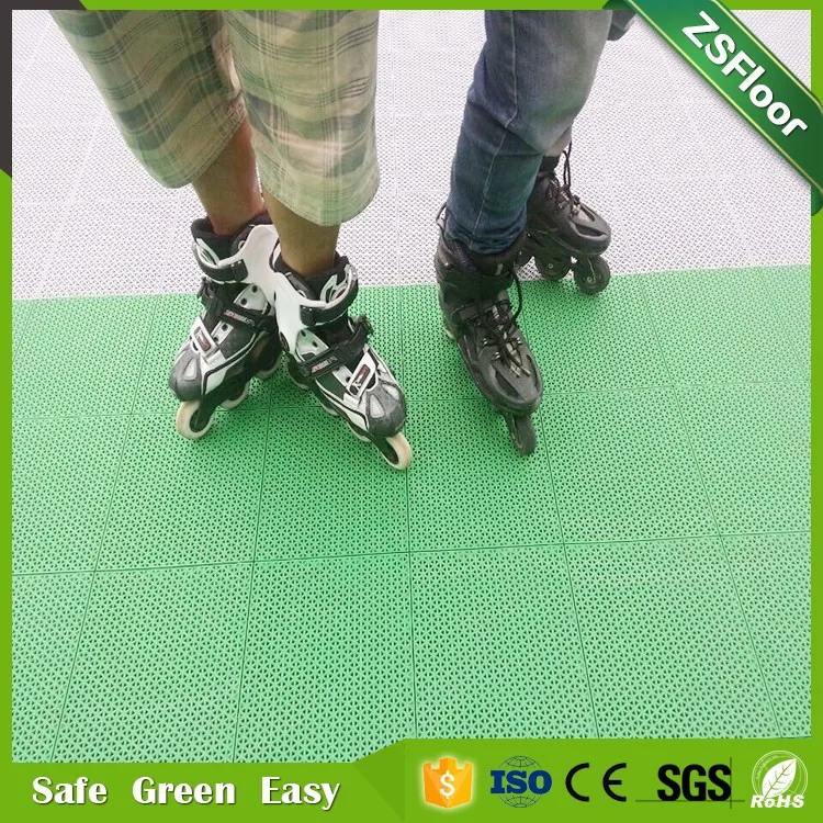 Safety Modular Plastic Interlocking Outdoor Roller Skating Flooring