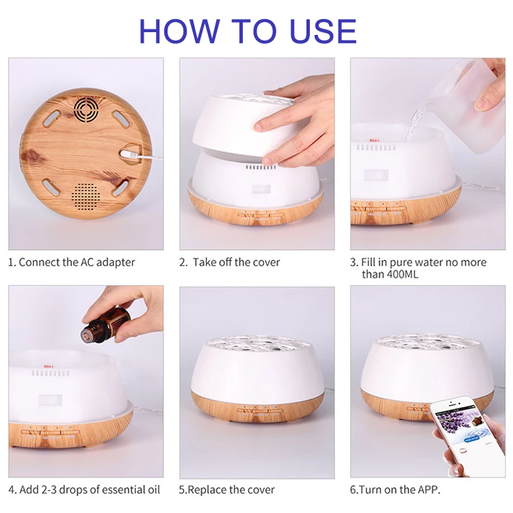 Speaker aromatherapy essential oil cool mist aroma air ultrasonic humidifier