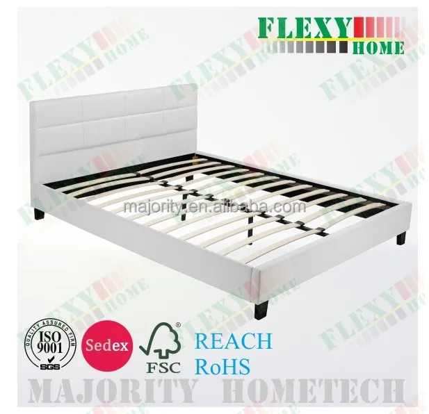 
2017 Latest furniture bedroom design faux leather storage ottoman bed 