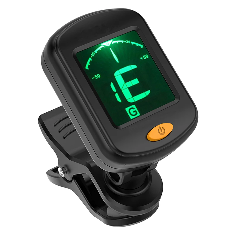 

Guitar Tuner Rotatable Clip-on Tuner LCD Display for Chromatic Acoustic Guitar Bass Ukulele Violin Gutarra Guitar Accessories, Black