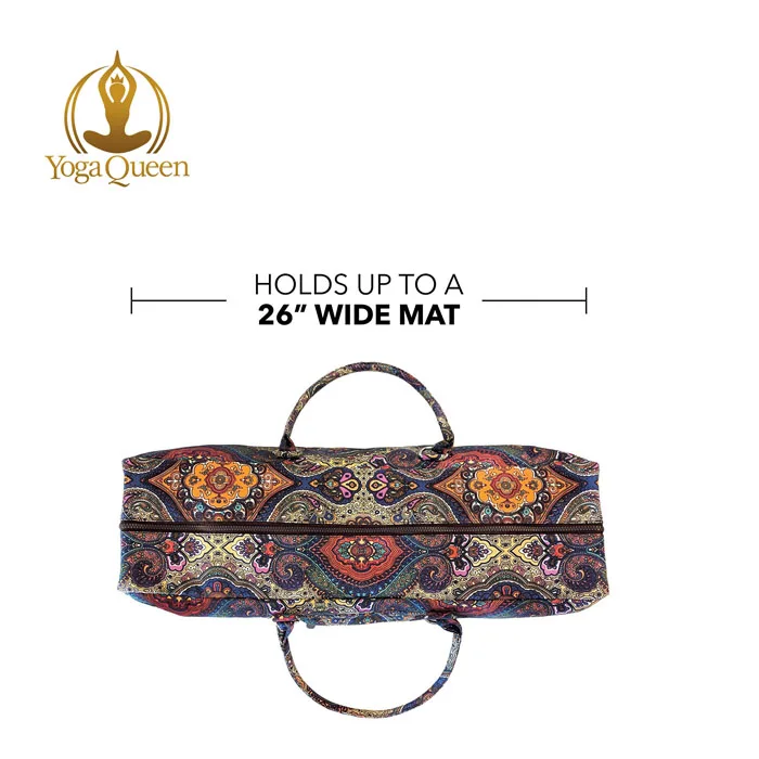 Custom Yoga Mat Carry Bag/yoga Mat Bag Patterned Canvas With Pocket And