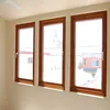 Wood Grain Colour Awning Rigid Pvc Profile Glass window Price