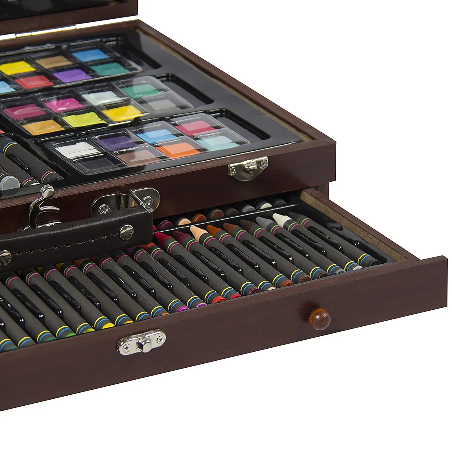 140 Pieces Deluxe Art Creativity Set Wooden Art Set For Kids Drawing