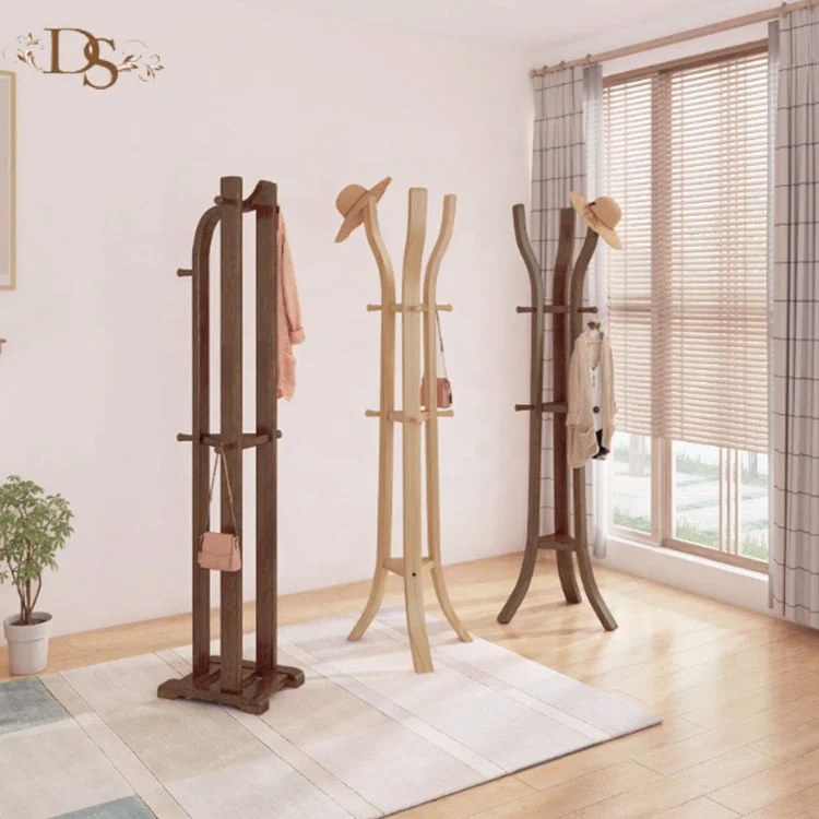 Household Product Clothes Hanger Stand Wooden Coat Hanger Stand - Buy 