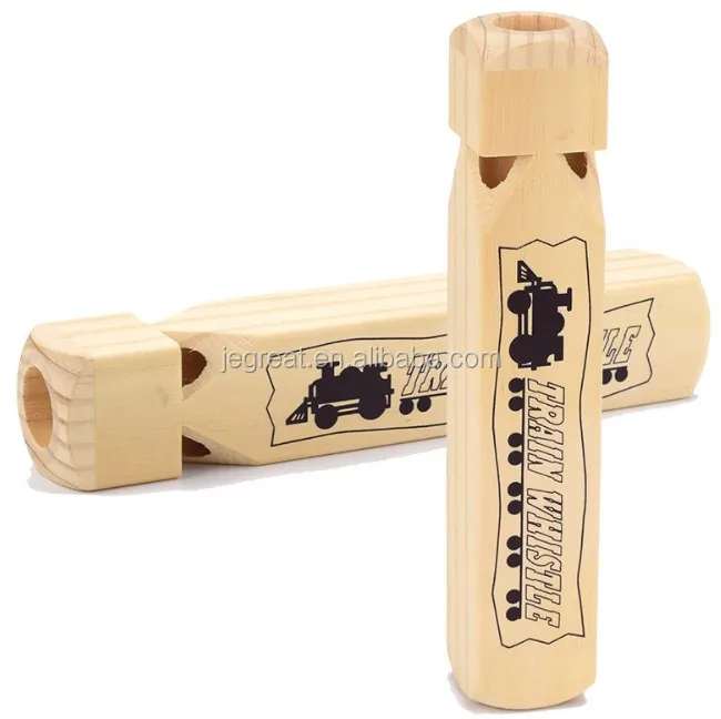 

7.4 inch Wooden Train Whistle toy for children adult, Wooden color