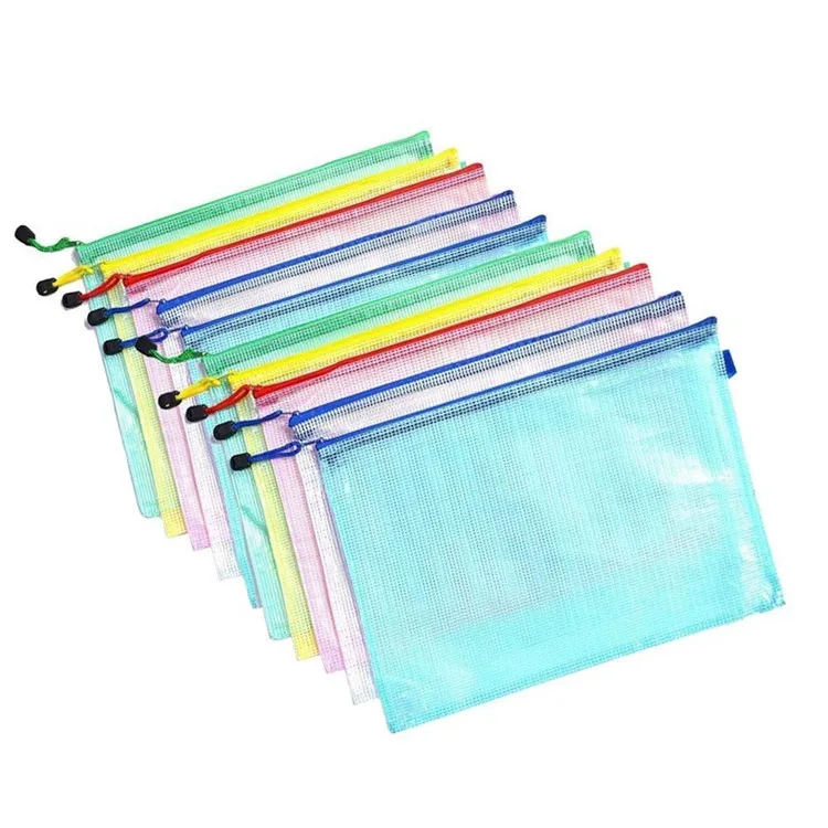 

Plastic Zip Document Filing Folder Bag Storage Pouch PVC Storage Pouch, Customized