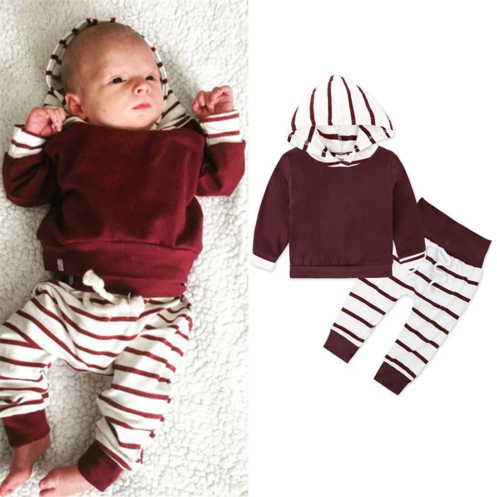 2018 Autumn Style Infant Clothes Baby Clothing Sets Newborn Long Sleeve Hoodie Tops+Long Pants Leggings 2pcs Outfits Set