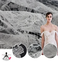 

Textile Fabric Manufacture Sexy Guipure lace, Cheap Apparel Bridal White Embroidery Lace Fabric