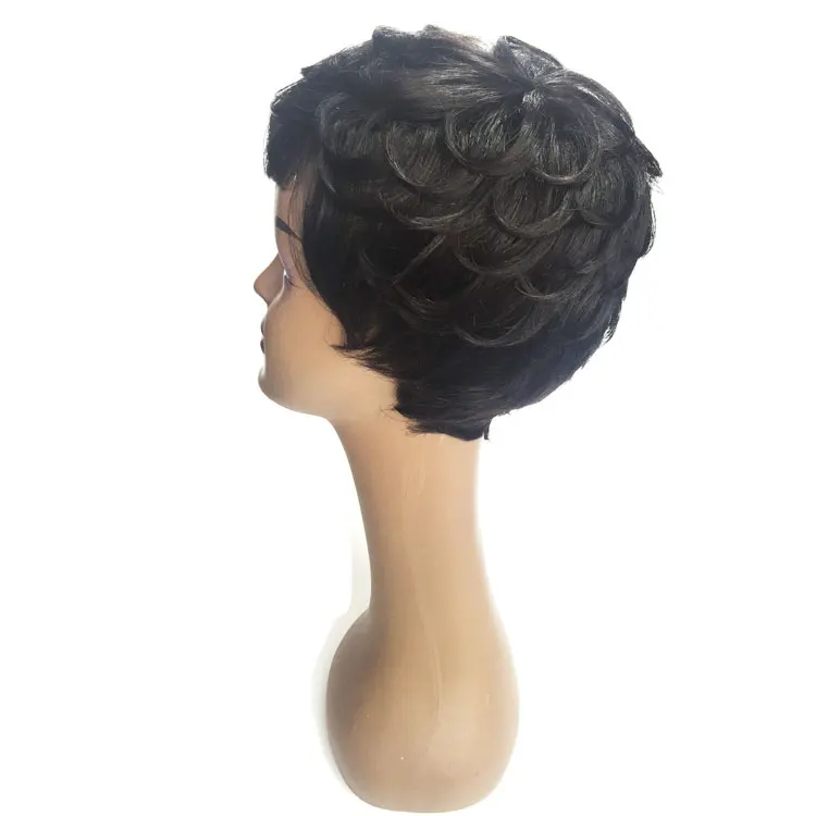 

Cheap Brazilian Nature Color Kinky Curly Short Wig Human Hair For Black Women