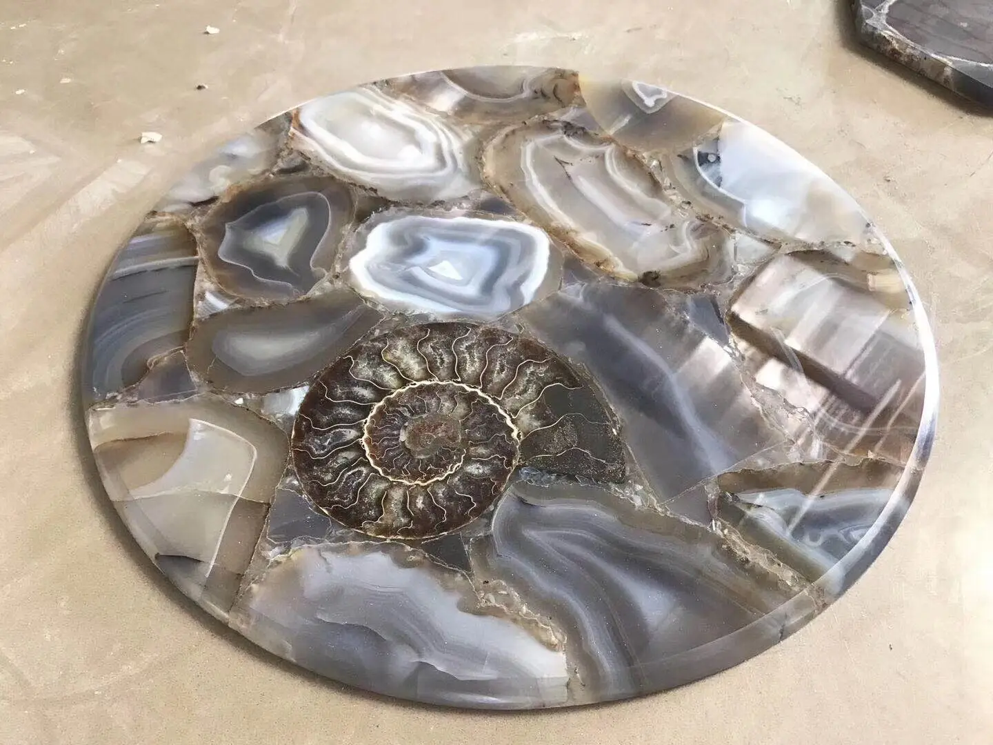 顶级棕色玛瑙玛瑙石台面冰桶