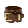 Latest fashion leather bracelet-fashion crocodile pattern emboss cuff men FT-LWB329