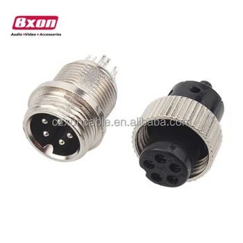 Bxon Din Gx12 M12 Circular Round 5pin Connector Mini Plug Electrical ...