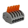 222-415 Spring Lever 5 Way Terminal Block Push Wire Connectors