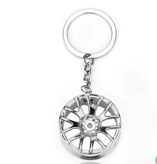 Automotive Wheel Hub Key Ring Modified Car Parts Metal Key Chain Car