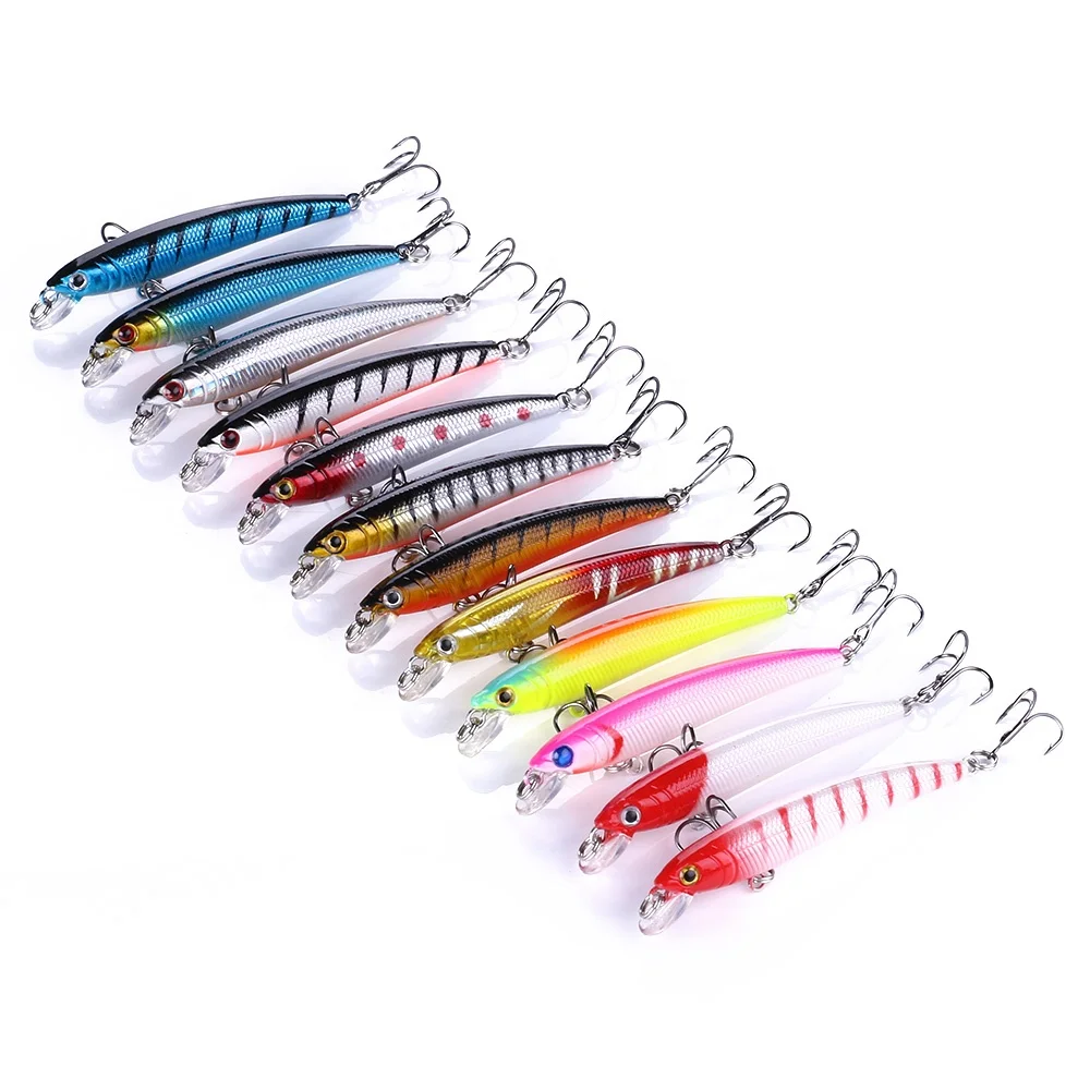 

Wholesale hard body chinese bait 7.5CM 5.6G fishing minnow lure, 12 colours available/unpainted/customized