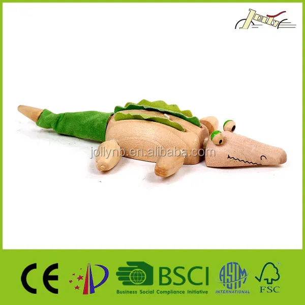 wooden crocodile toy