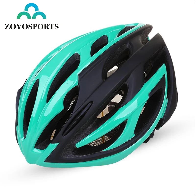 

ZOYOSPORTS Lightweight anti-seismic sun protection outdoor sports helmet bike integrated cycling lights helmet, Green,rose red,light blue,red