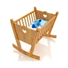 Factory directly safety customized logo foldable wooden baby crib bedding set
