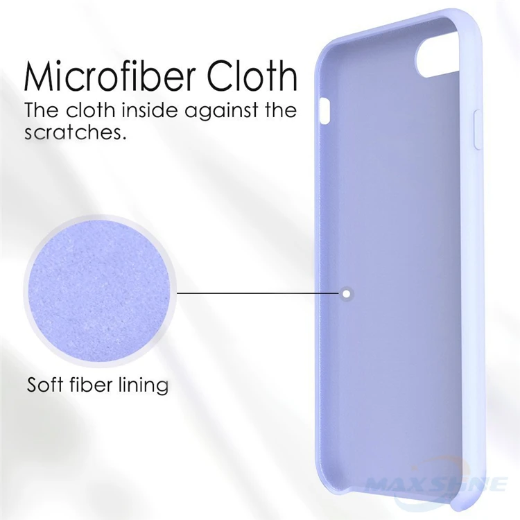 Shockproof Soft Liquid Silicon Rubber Gel Cover Microfiber Cloth Phone Case For iPhone 6 7 8 11 Plus X XS XR Max