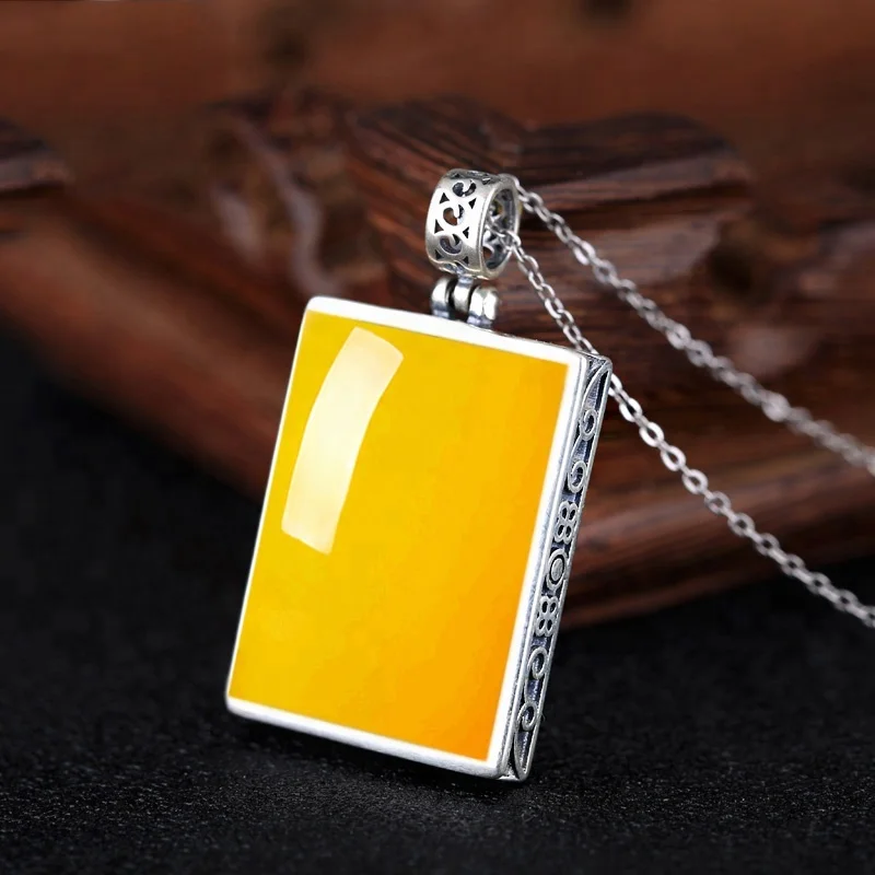 

100% 925 Sterling silver vintage Pendant Blank Fit 18*25mm turquoise amber honeywax pendant Jewelry Fittings, Platinum