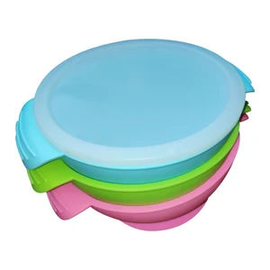 Baby Bowls with High Suction Base Set | Great for Feeding Kids BPA Free Silicone, Non Toxic Snack Containers