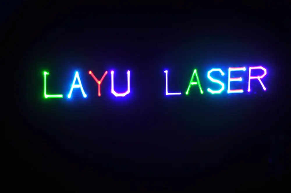 1W Text Laser Light Projector - RGB Full Color & Remote Control