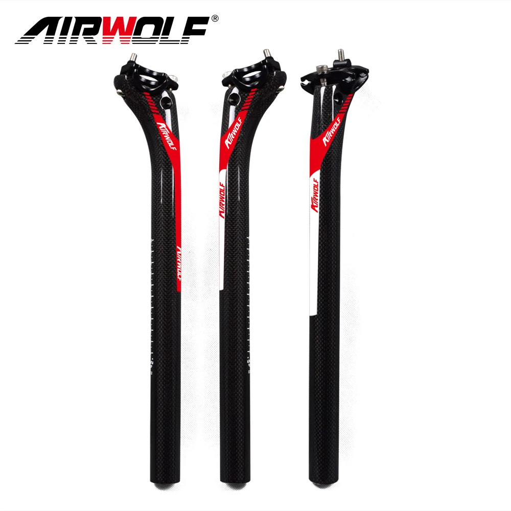 

Airwolf carbon seatpost 27.2/31.6*350-400mm carbon road bike seatpost, All colors available