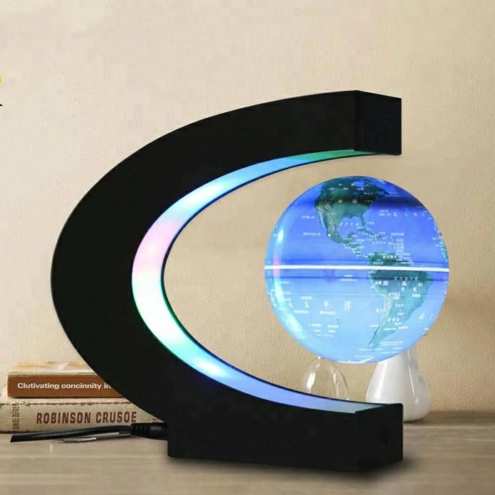 Led Magnetic Floating Levitating Rotating Globe World Globe For ...