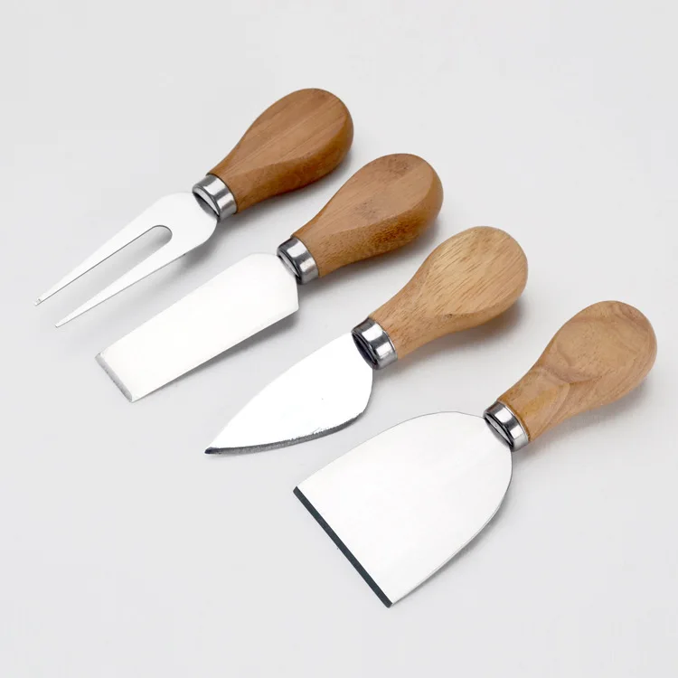 

wholesale cheese knife wooden handle pisa butter knives wooden cheese knife set, Steel