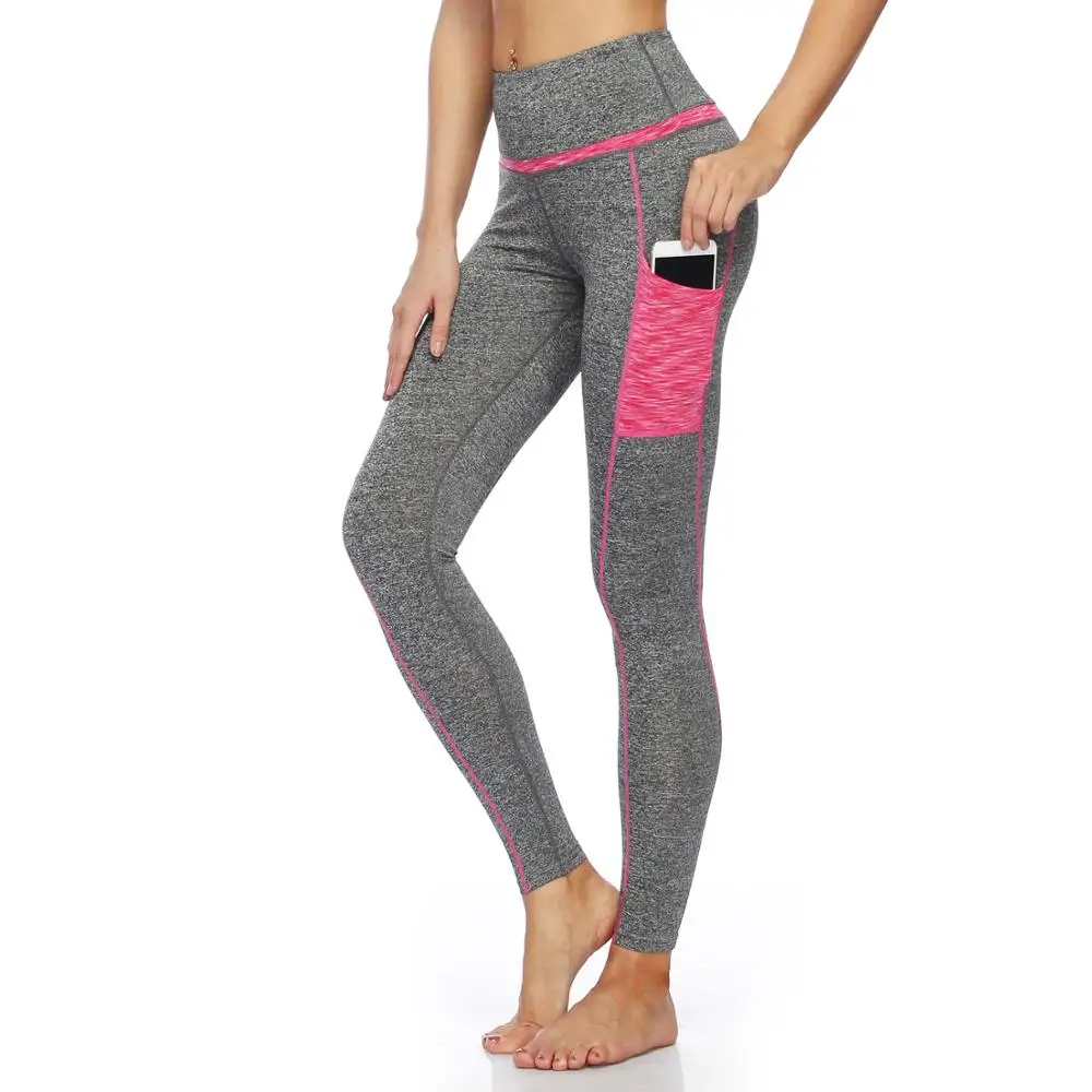 

OEM Contrasting Color Pocket Running Yoga Pants For Women