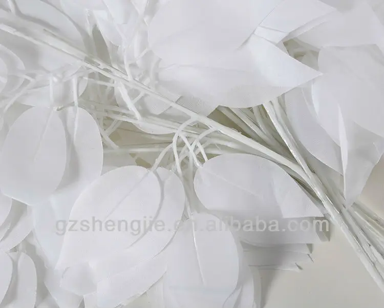 Artificial White Silk Leaves High Quality Artificial White Maple Leaf