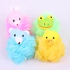 Good quality custom cartoon animal shaped design Eco net soft cute baby bath sponge