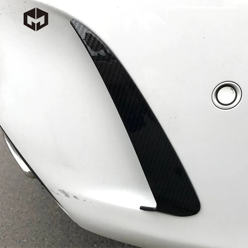 Carbon Fiber Rear Bumper Trimming Canards Splitters for Mercedes Ben z C Class W205 C63 AMG Coupe Sedan