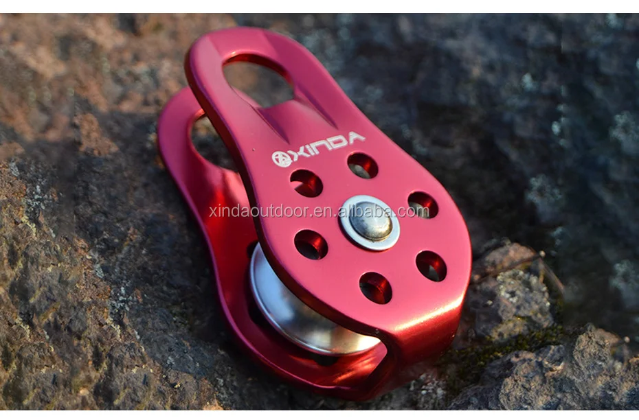 Xinda 20kn Single Aluminium Micro Pulley For Climbing Hauling Buy