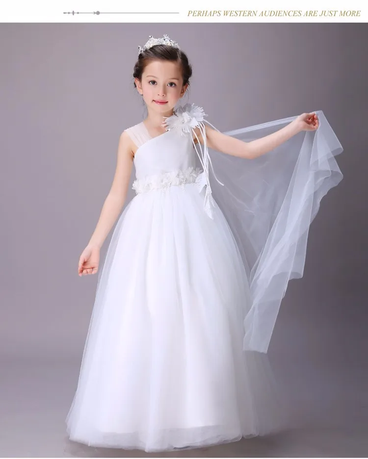 New Fashion White Wedding Ball Gown Prom 12 Years Old Girl Maxi Party ...