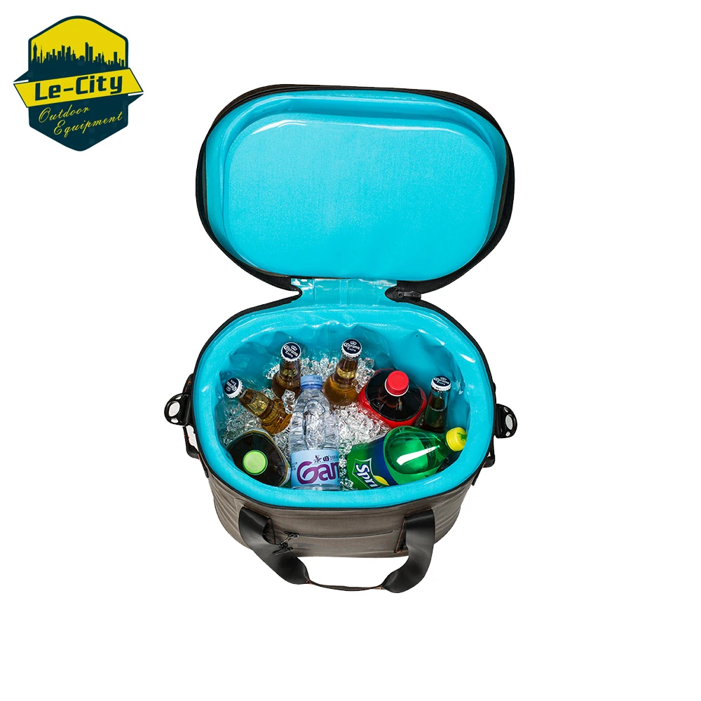 LCW183022 Waterproof airproof leakproof 24can 36cans soft 840D TPU cooler shoulder bag 3